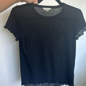 Madewell Sheer Black Baby Tee